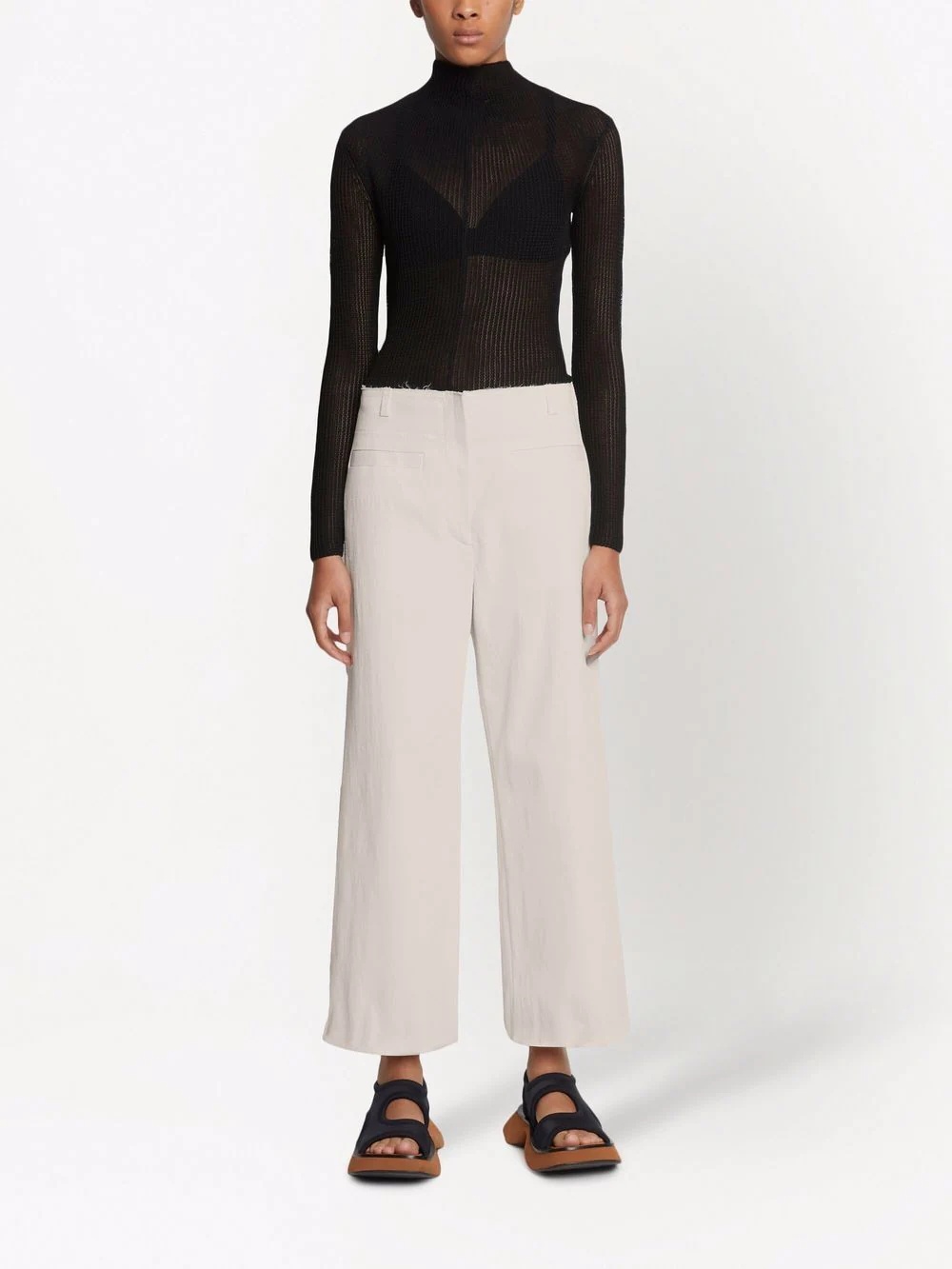 mid-rise bootcut trousers - 2