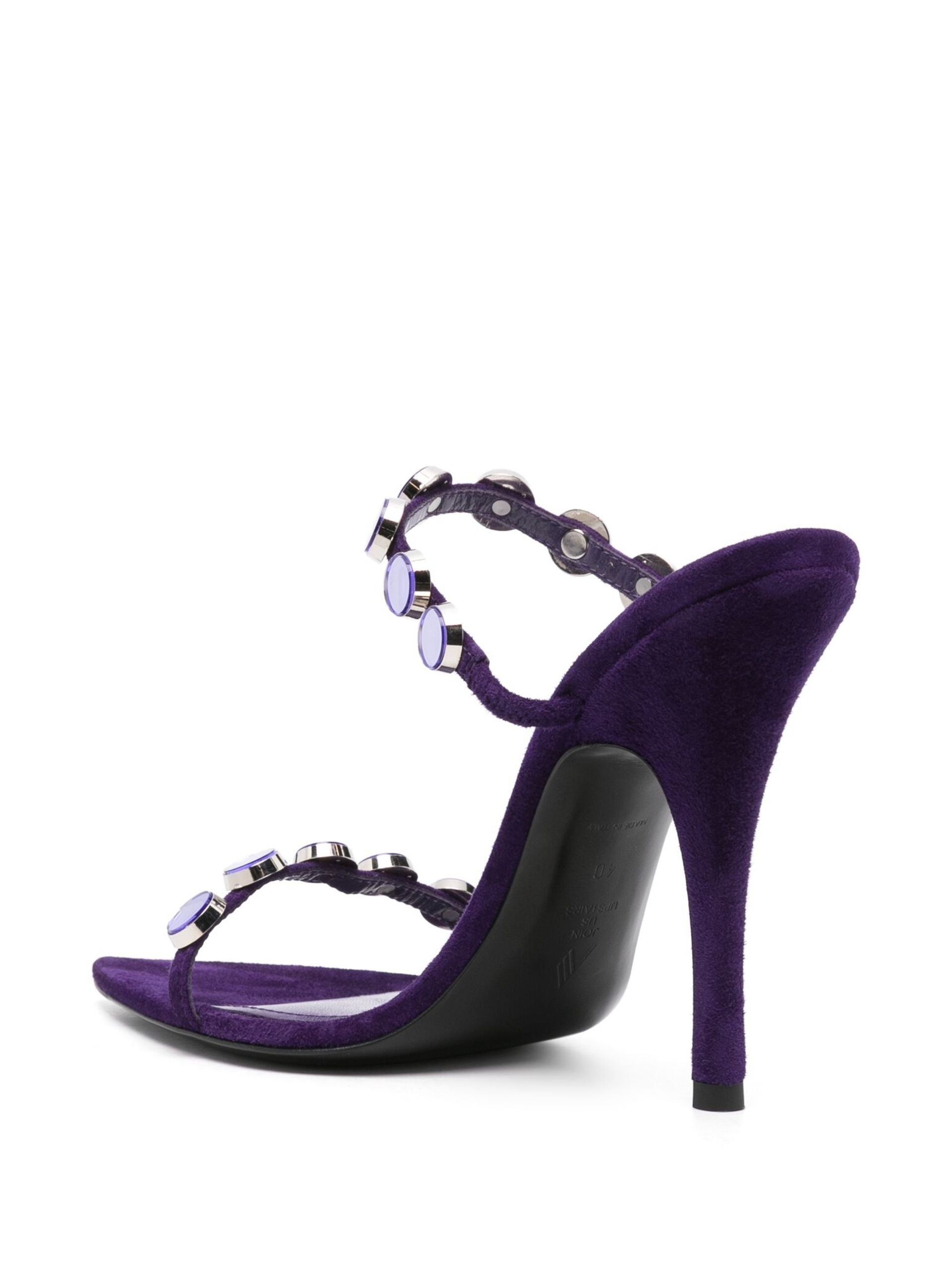 Purple 105mm Studded Sandals - 3