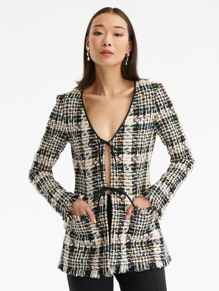 MULTICOLOR RIBBON TWEED JACKET - 1