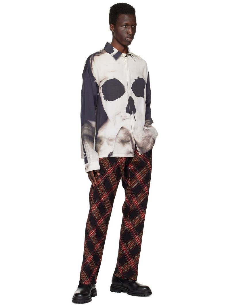 424 Black & Off-White Printed Shirt outlook