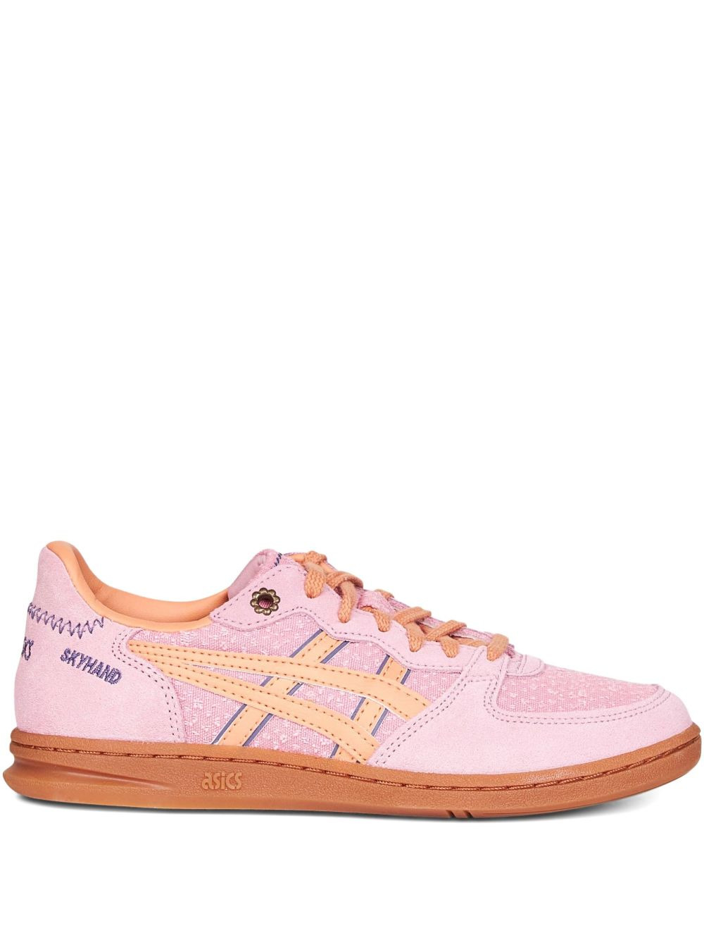 Skyhand og embroidered-logo suede sneakers - 1