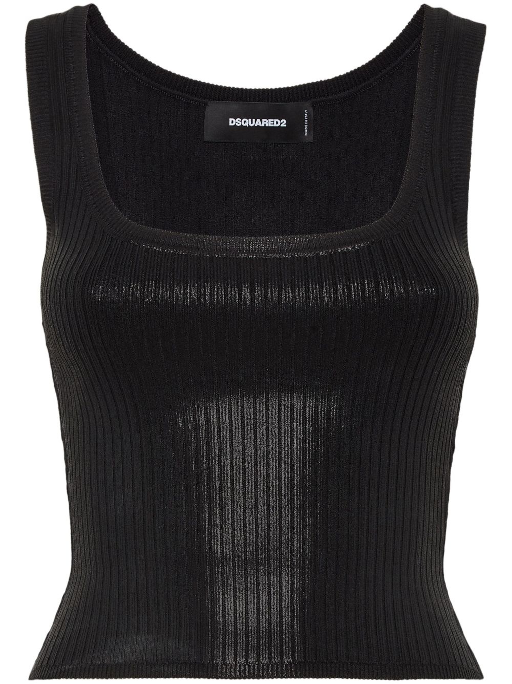 ribbed-knit top - 1