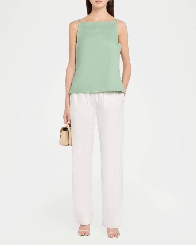 Theory Linen-Blend Apron Top outlook