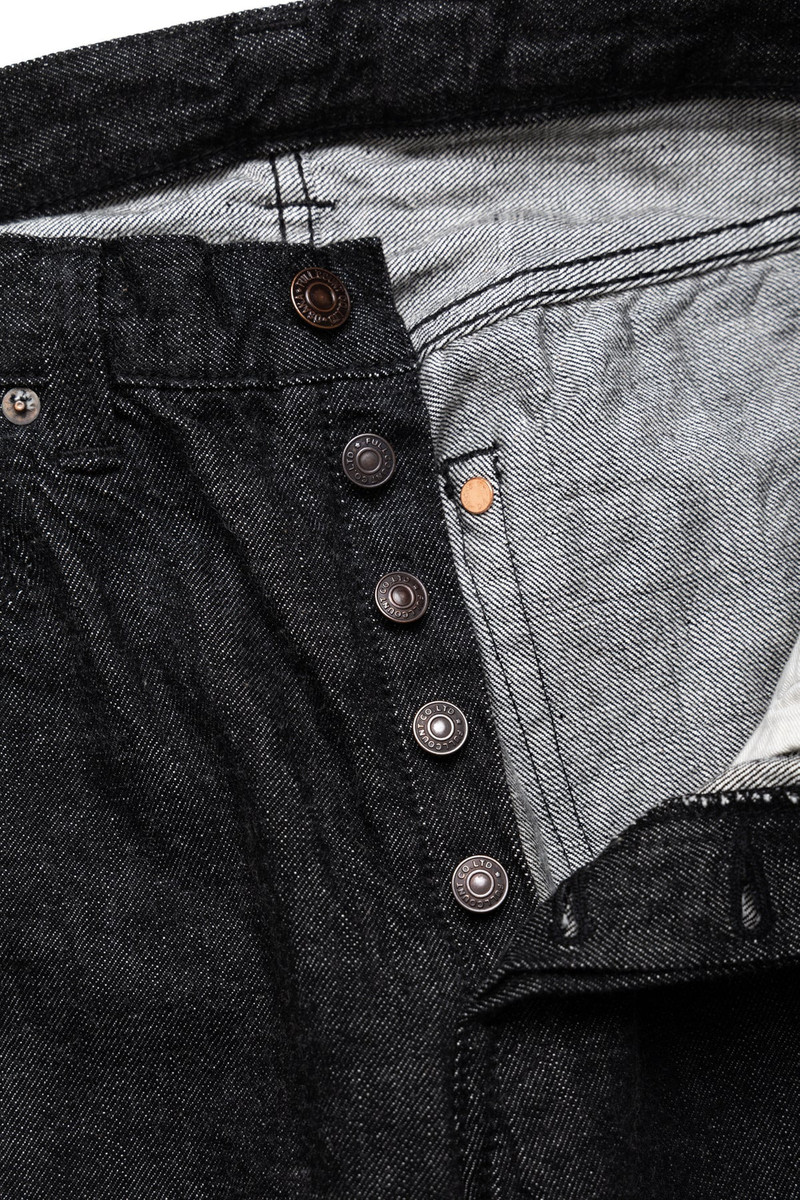1101BK Straight Black Selvedge Denim 13