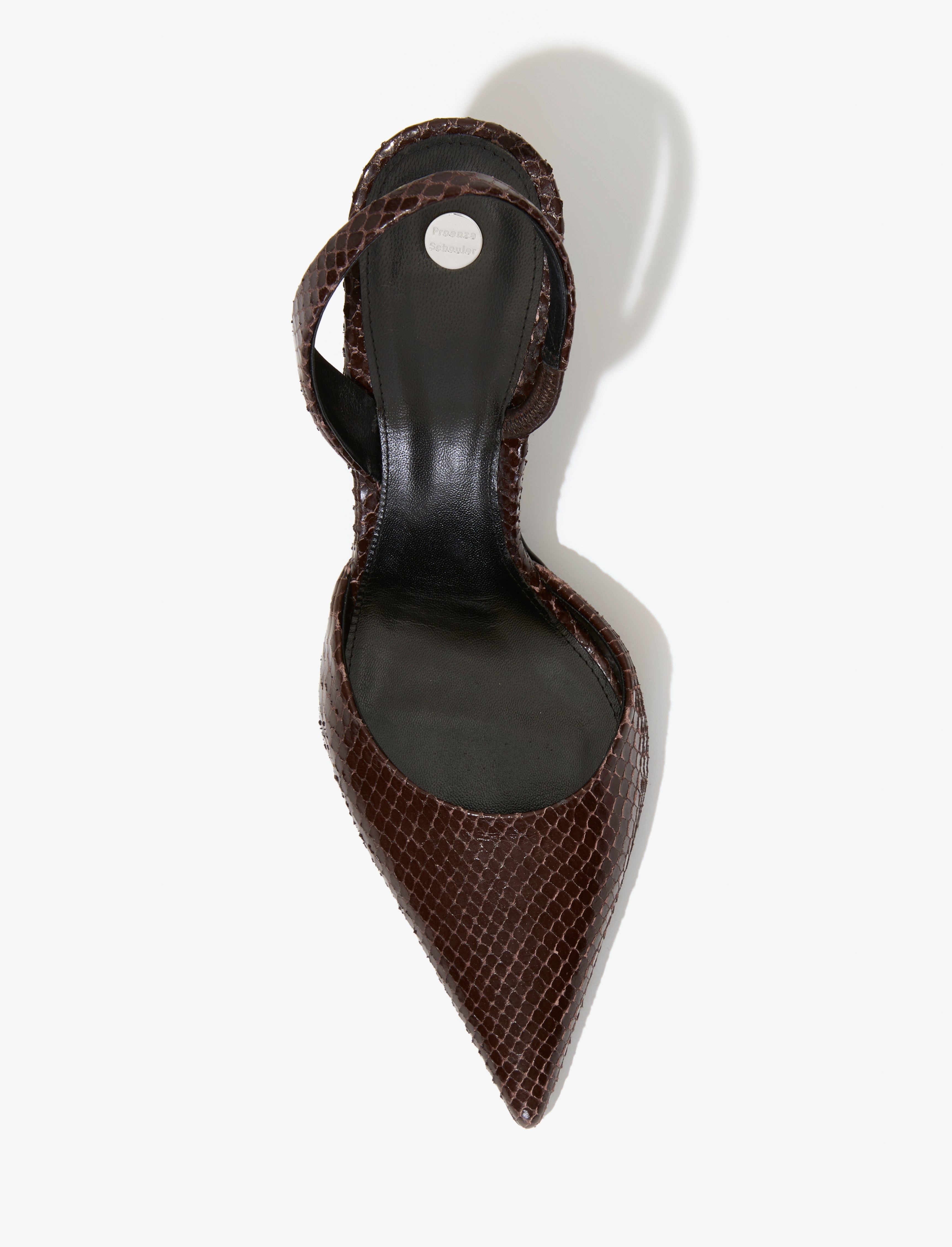 Slash Slingback Pumps in Embossed Python - 4