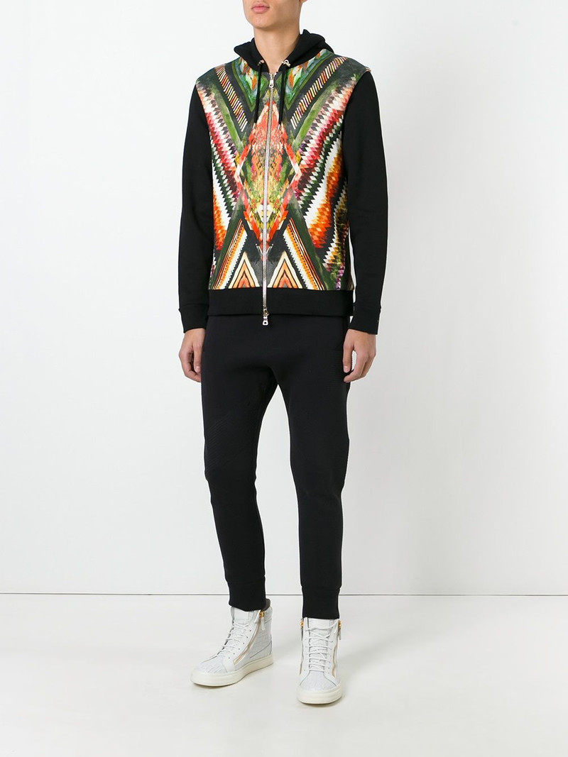 Balmain folkloric print hoodie outlook