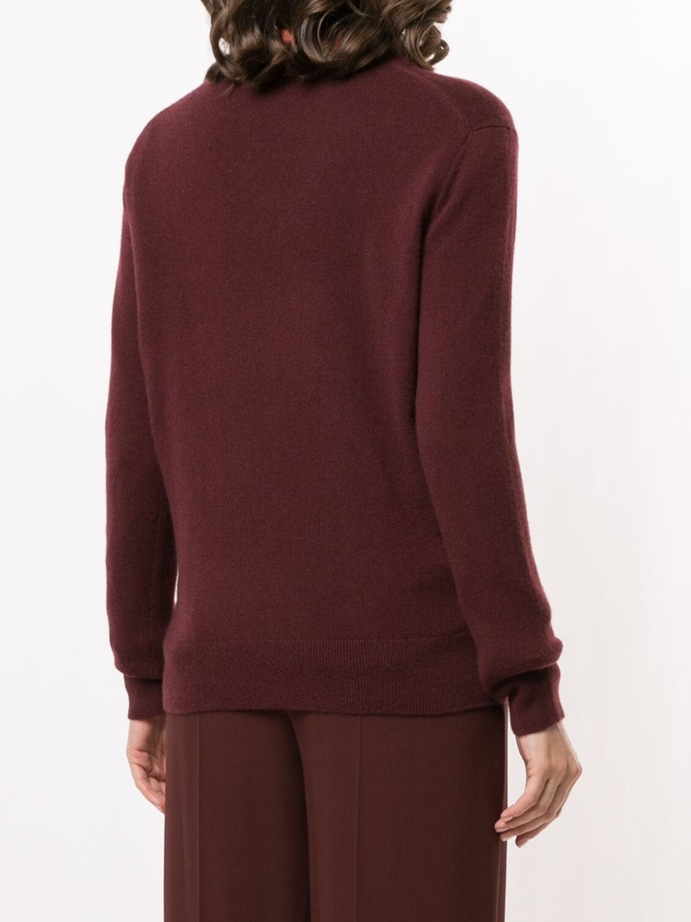 rib-trimmed cotton jumper - 4