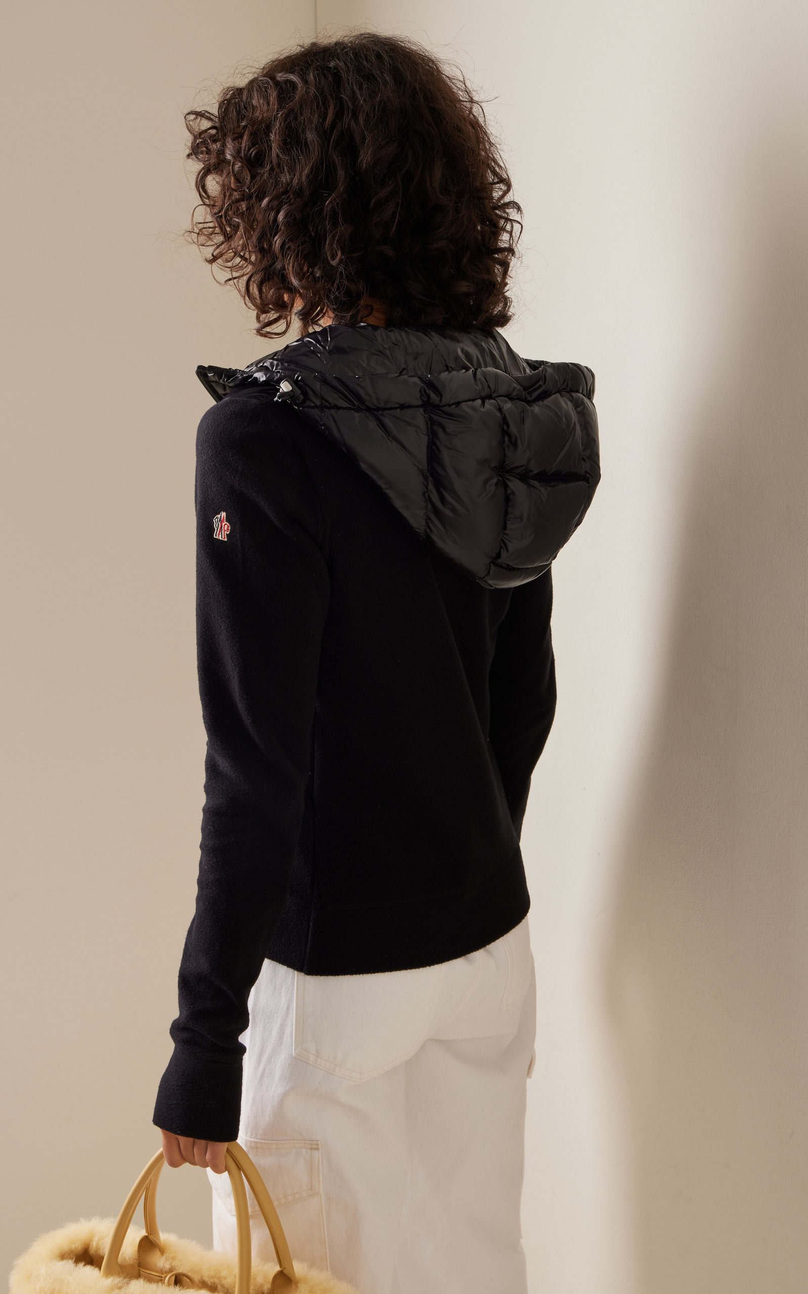 Down Fleece Hooded Cardigan black - 4
