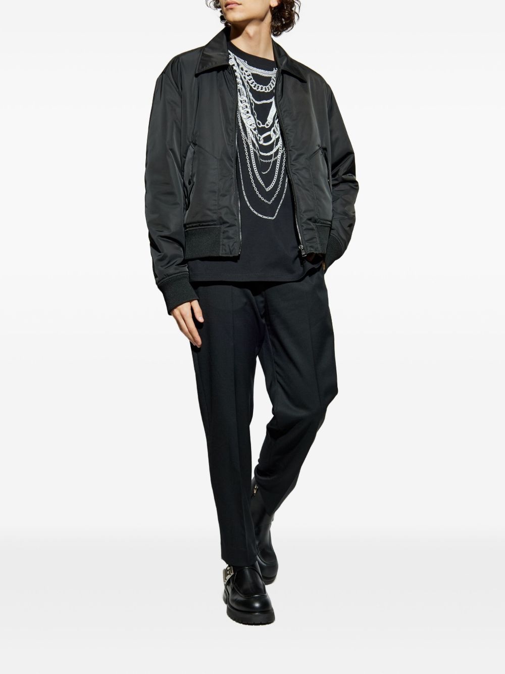 chain-print T-shirt - 2