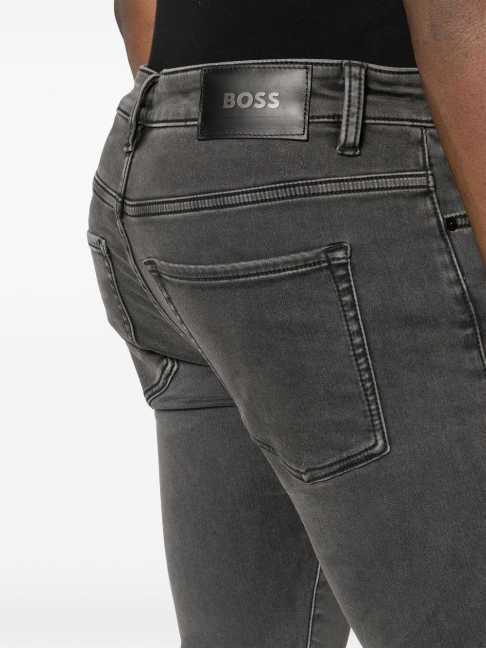 logo-patch skinny-cut jeans - 5