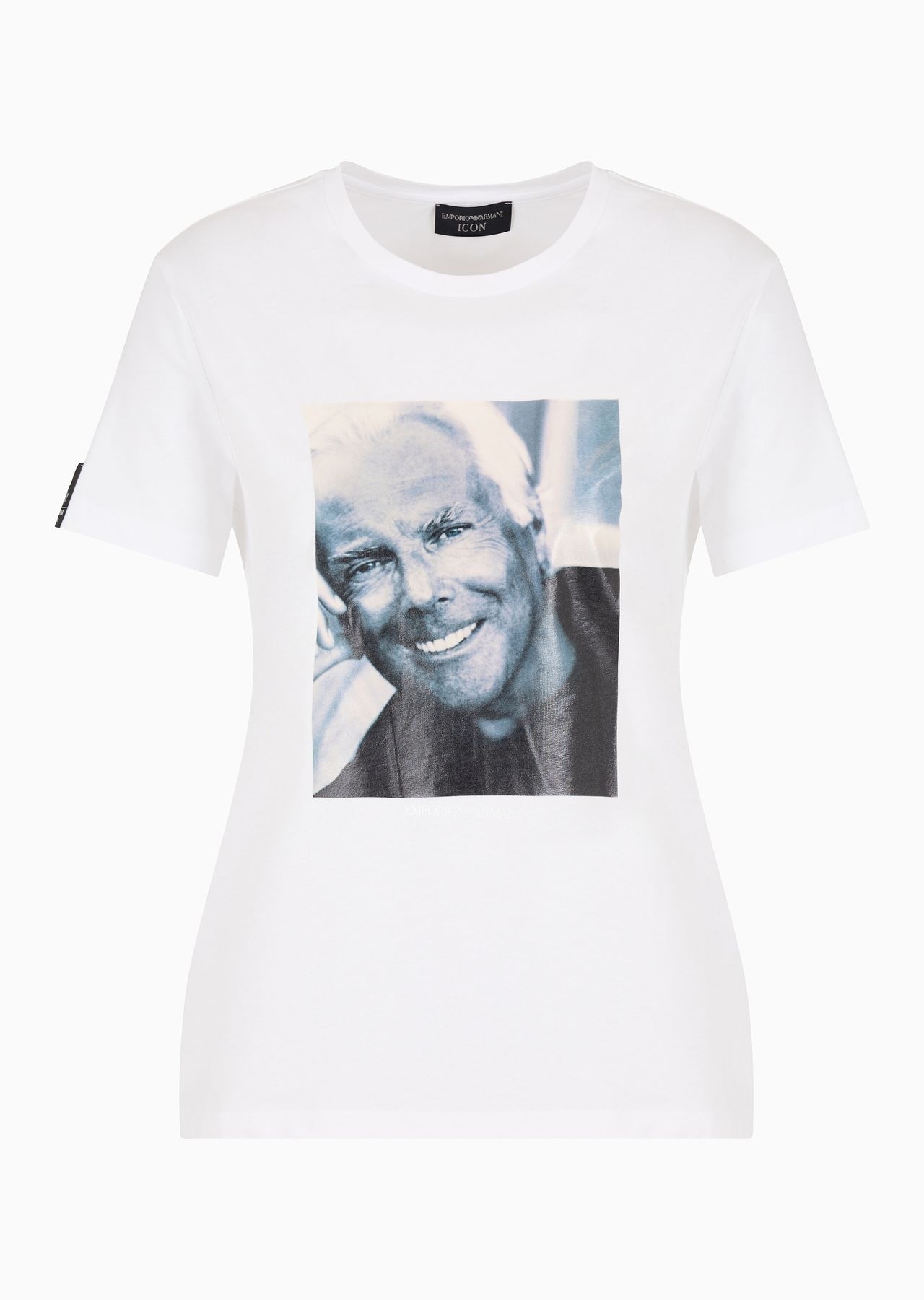 Icon Supima jersey T-shirt with Mr Armani photographic print - 1