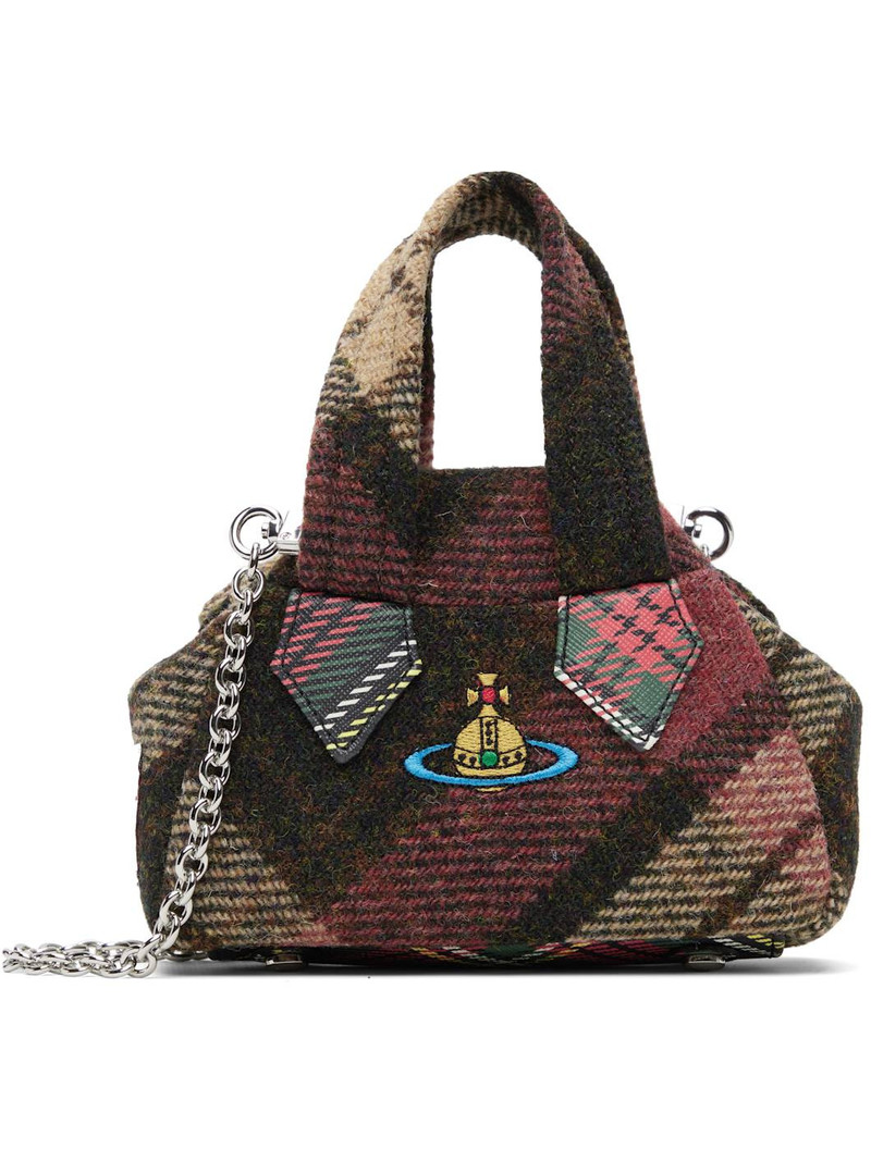 Red & Brown Archive Mini Yasmine Bag 1