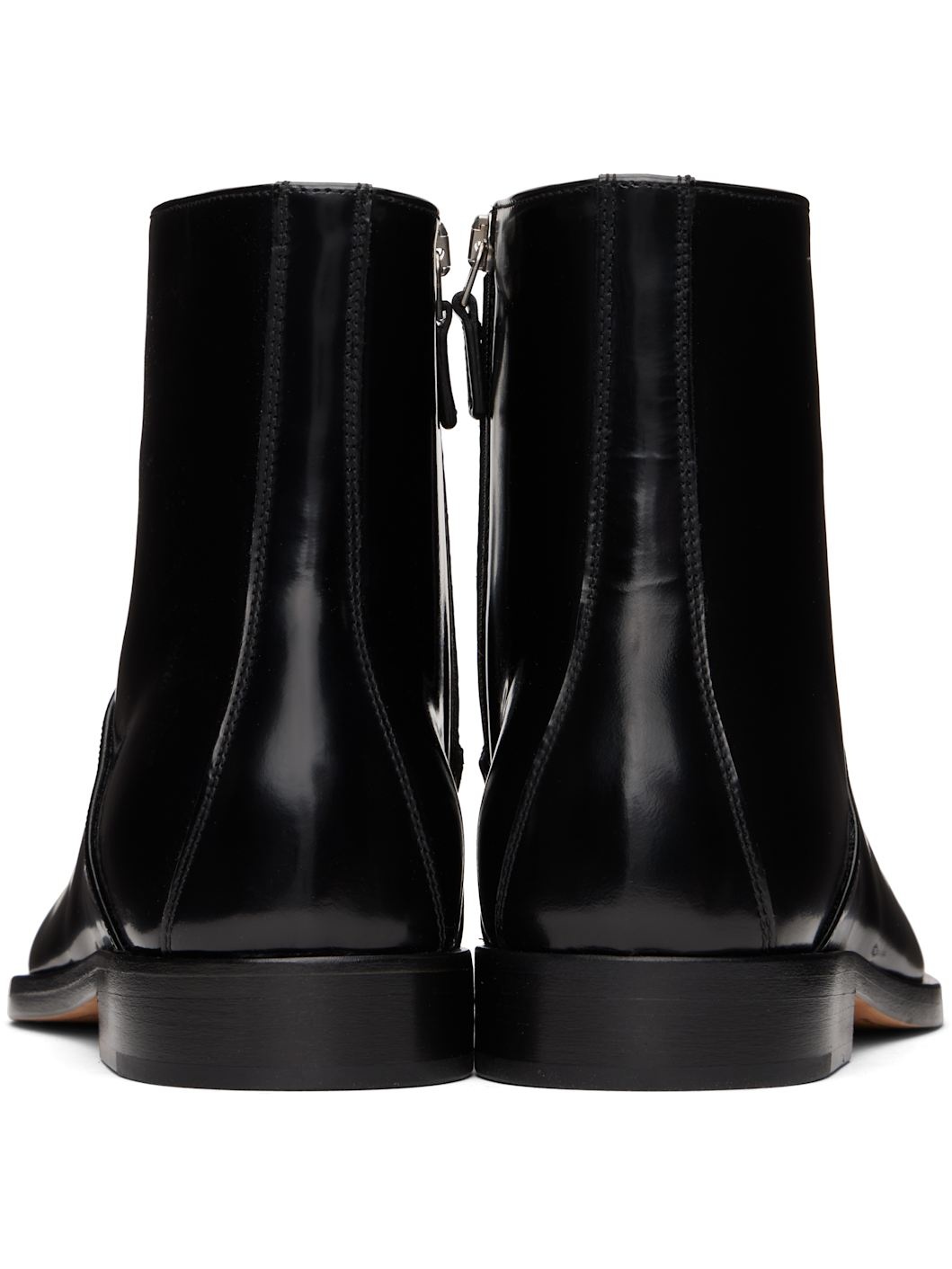 Black Comma Ankle Boots - 2