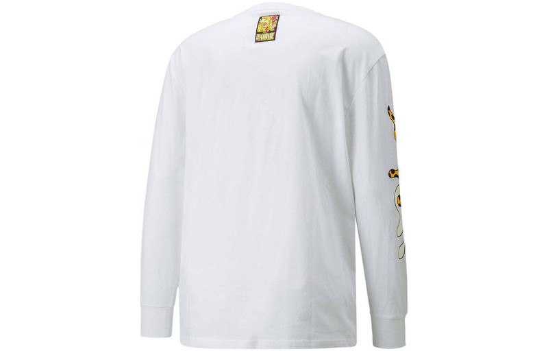 PUMA PUMA Kaos Casual x Britto Long Sleeve T-Shirt 'White Yellow' 532233-02 outlook