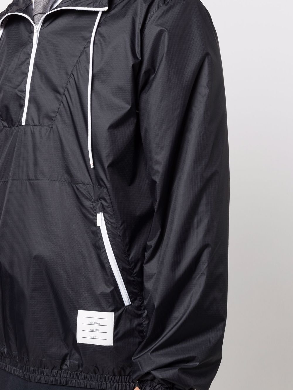 logo patch hooded jacket - 8