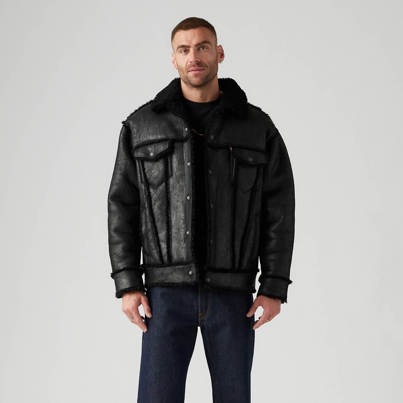 SHEARLING OLYMPIA TRUCKER JACKET - 2