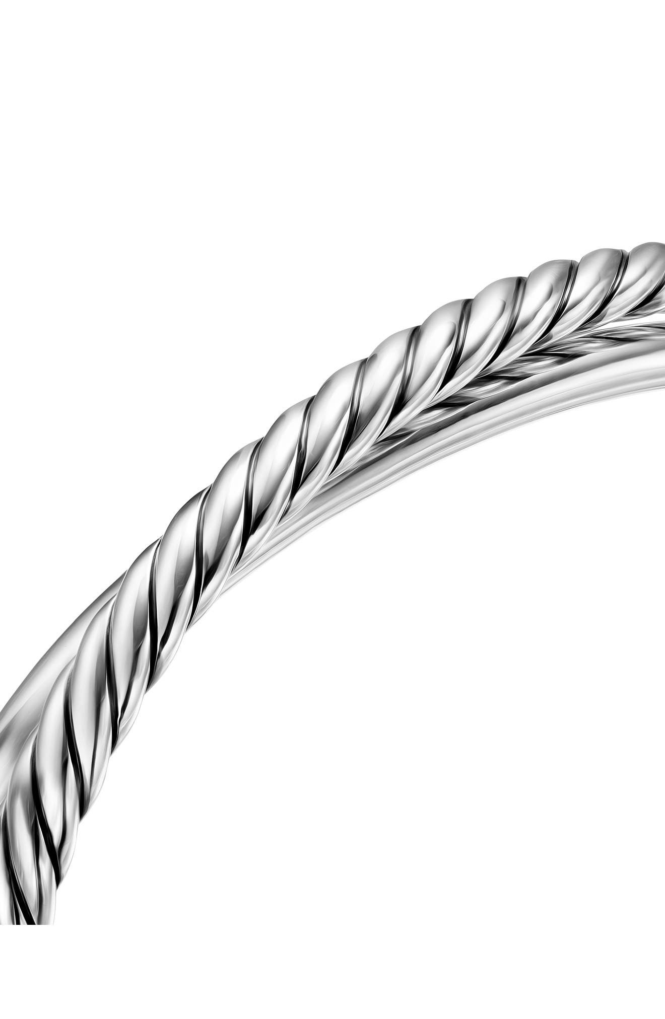 David Yurman Crossover Two Row Cuff Bracelet in Sterling Silver, 10.7mm at Nordstrom - 4