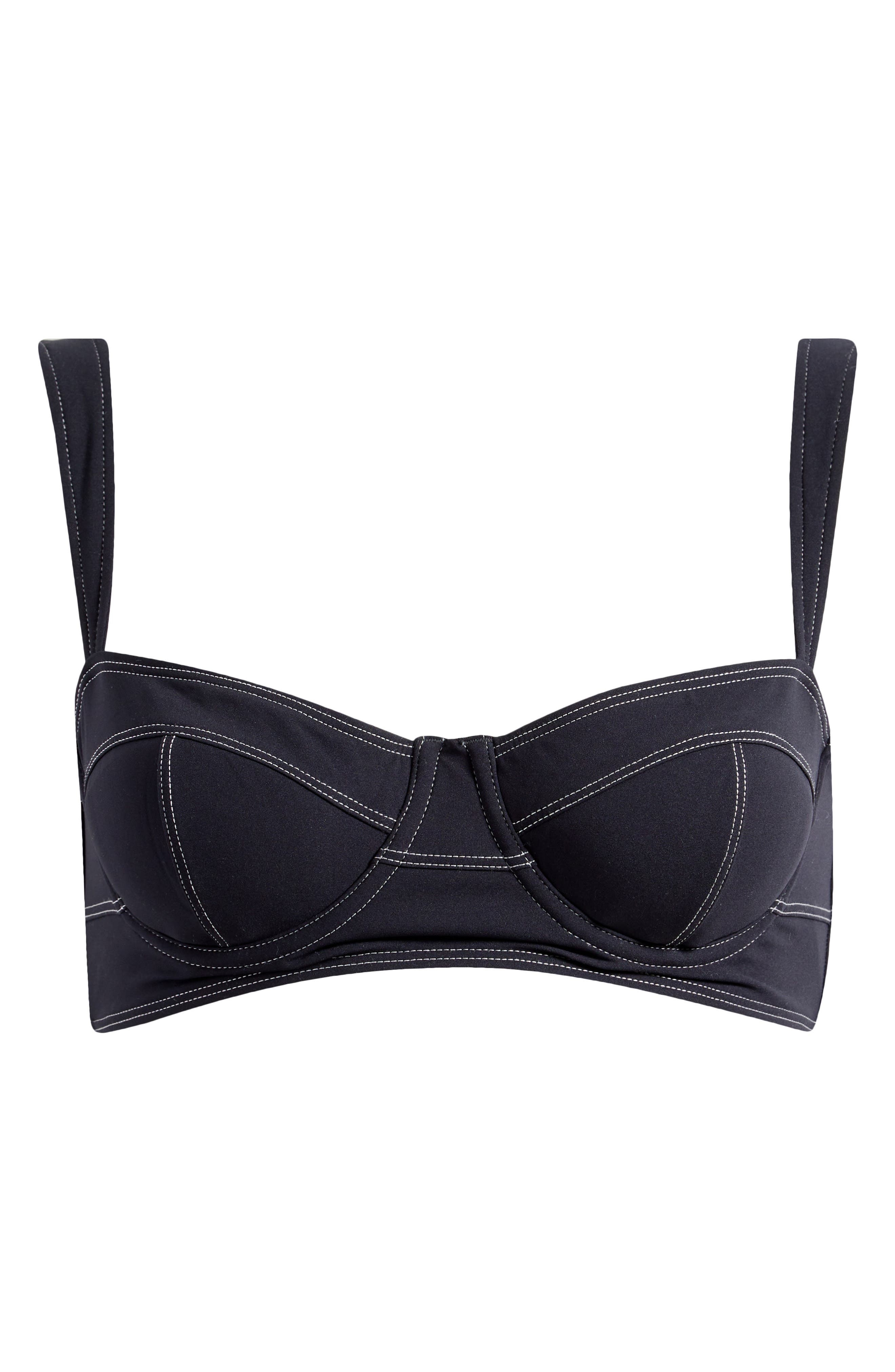 Ulla Johnson Ravello Underwire Bikini Top in Noir at Nordstrom - 6
