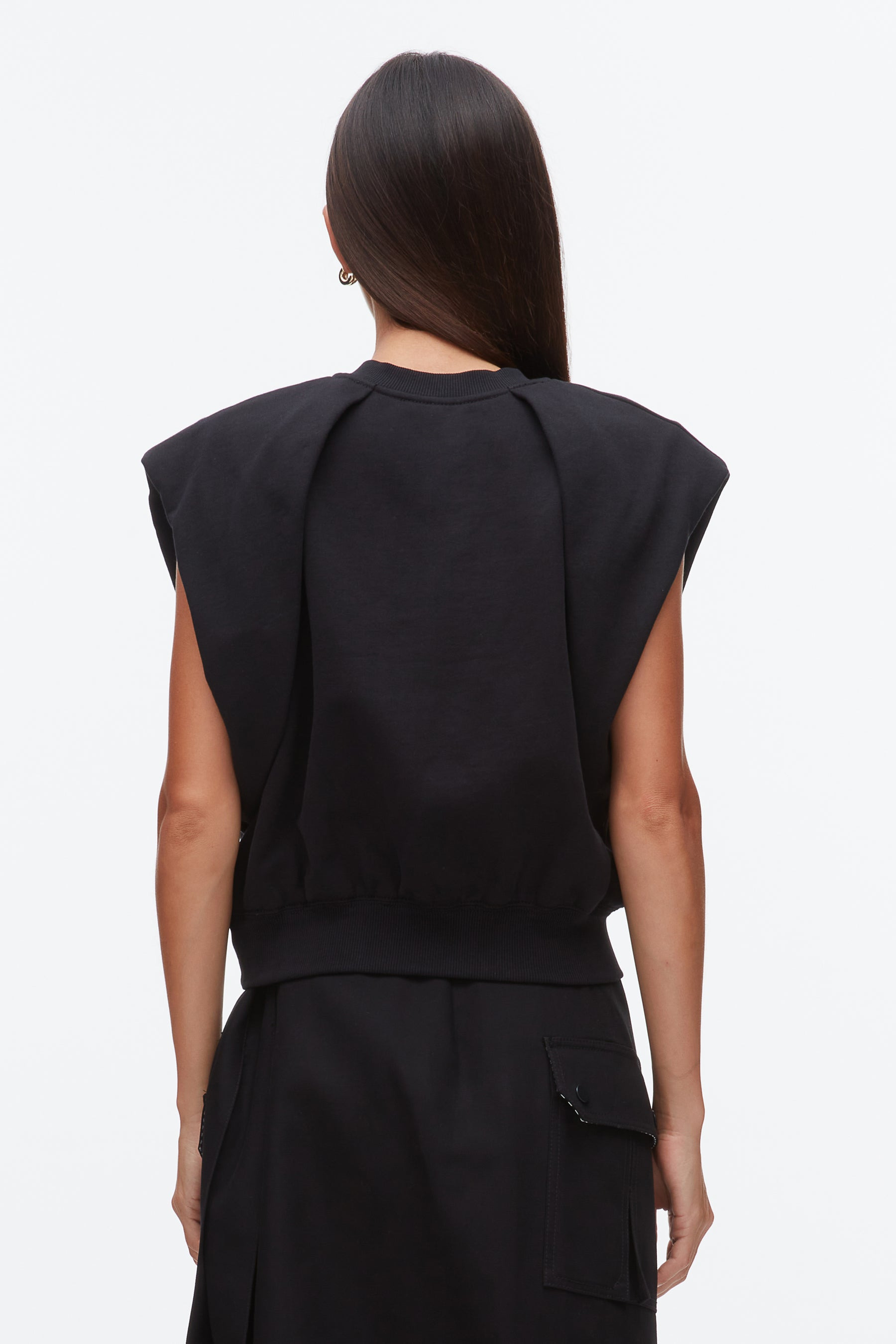 Draped Bow French Terry Top - 5