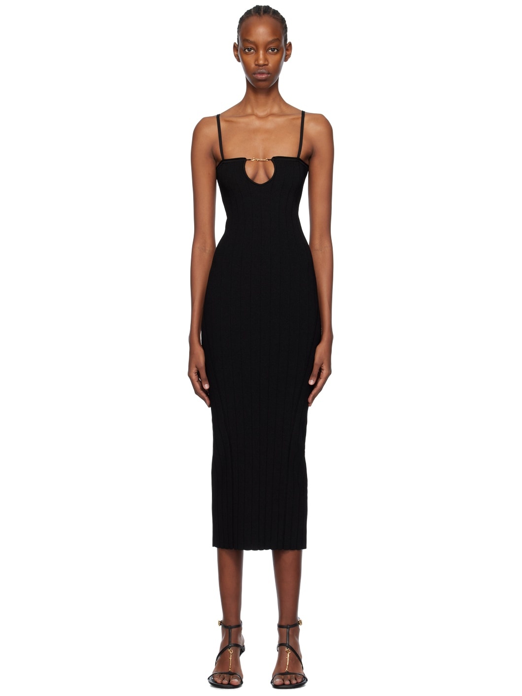 Black Les Classiques 'La robe Sierra bretelles' Midi Dress - 1