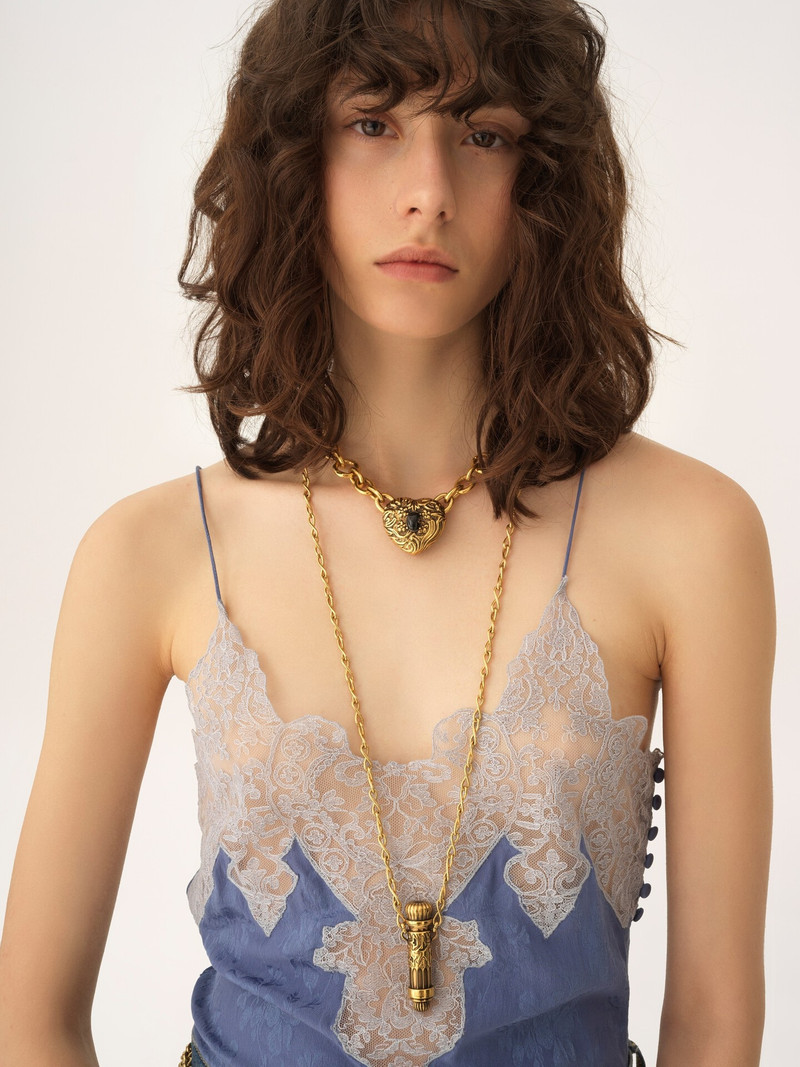CAMISOLE TOP IN SILK JACQUARD & LACE 6