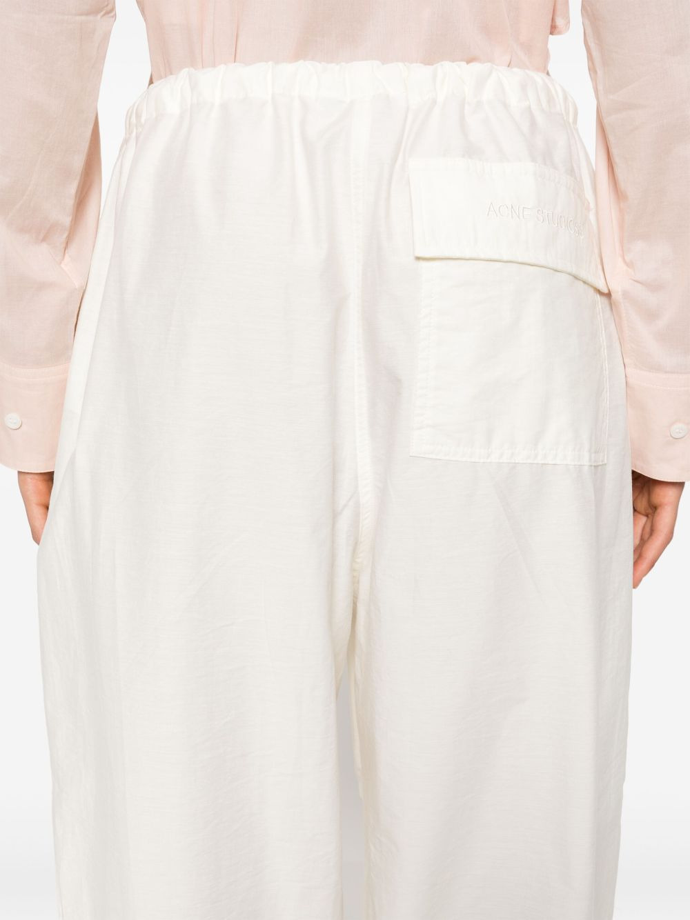 drawstring wide-leg trousers - 5