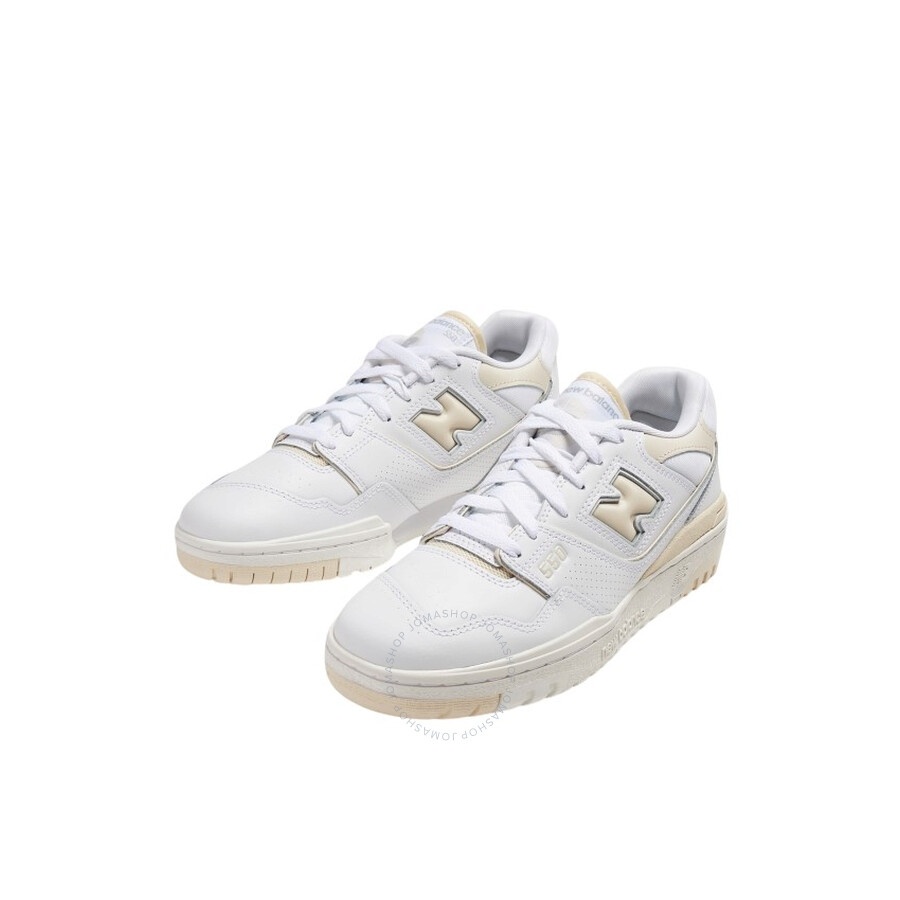 New Balance White 550 Leather Low-Top Sneakers - 2