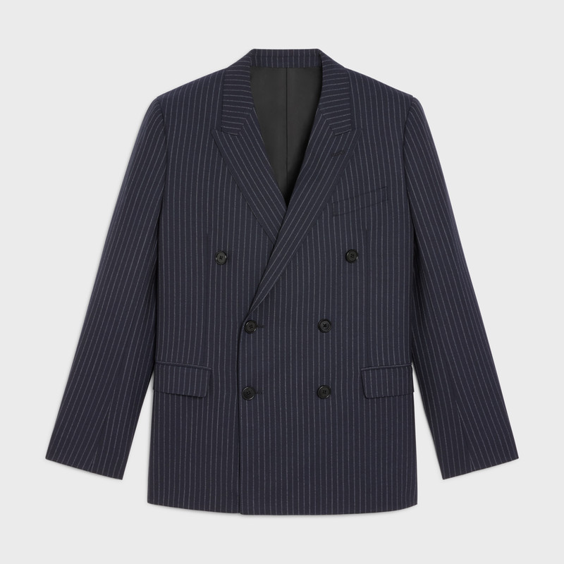 RECTANGLE JACKET IN STRIPED WOOL FABRIC 1