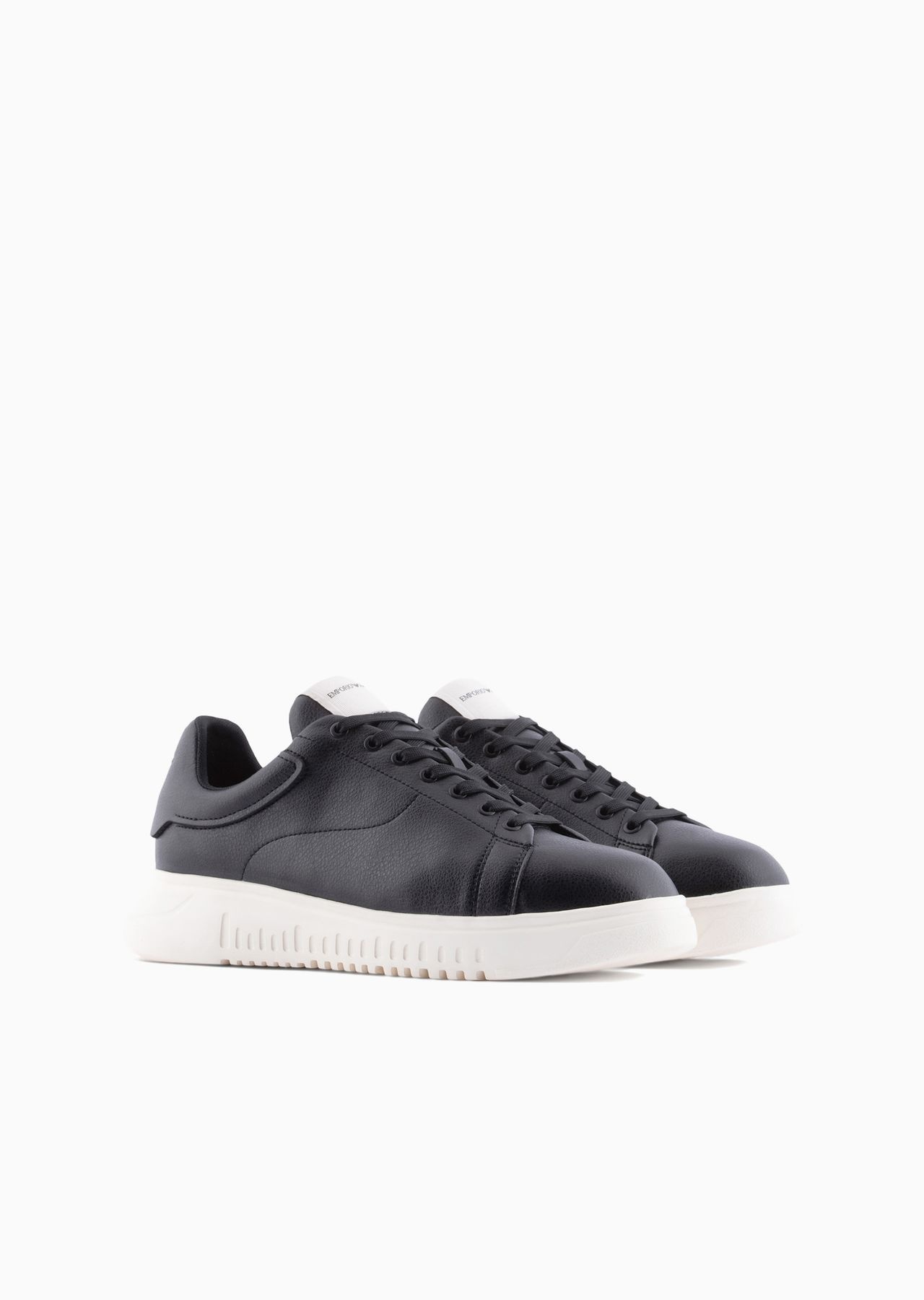 Tumbled-leather sneakers with oversized soles - 2