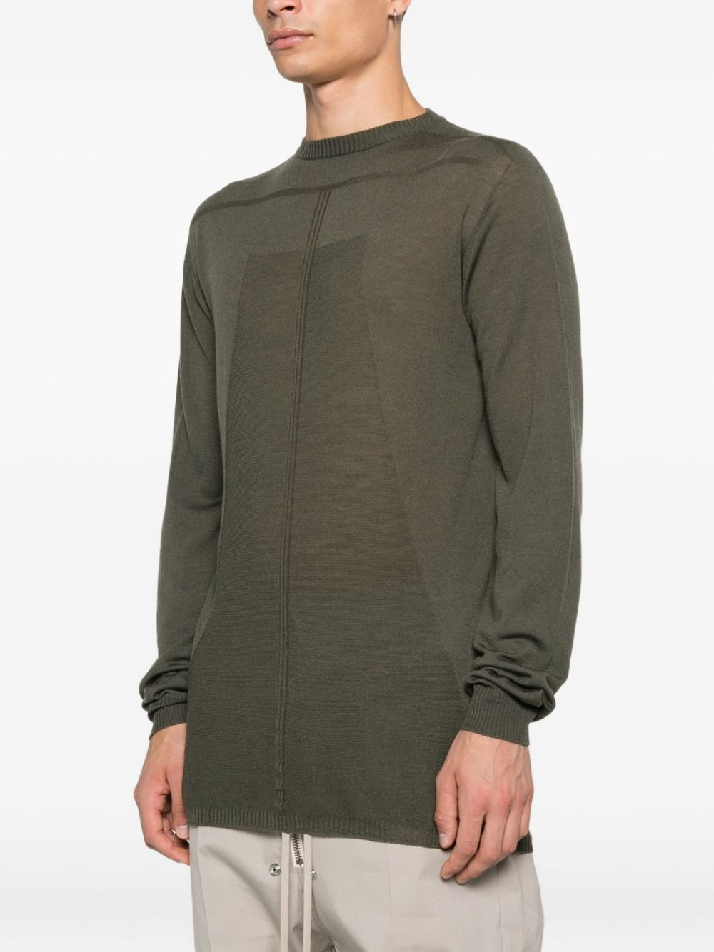 panelled wool jumper - 3