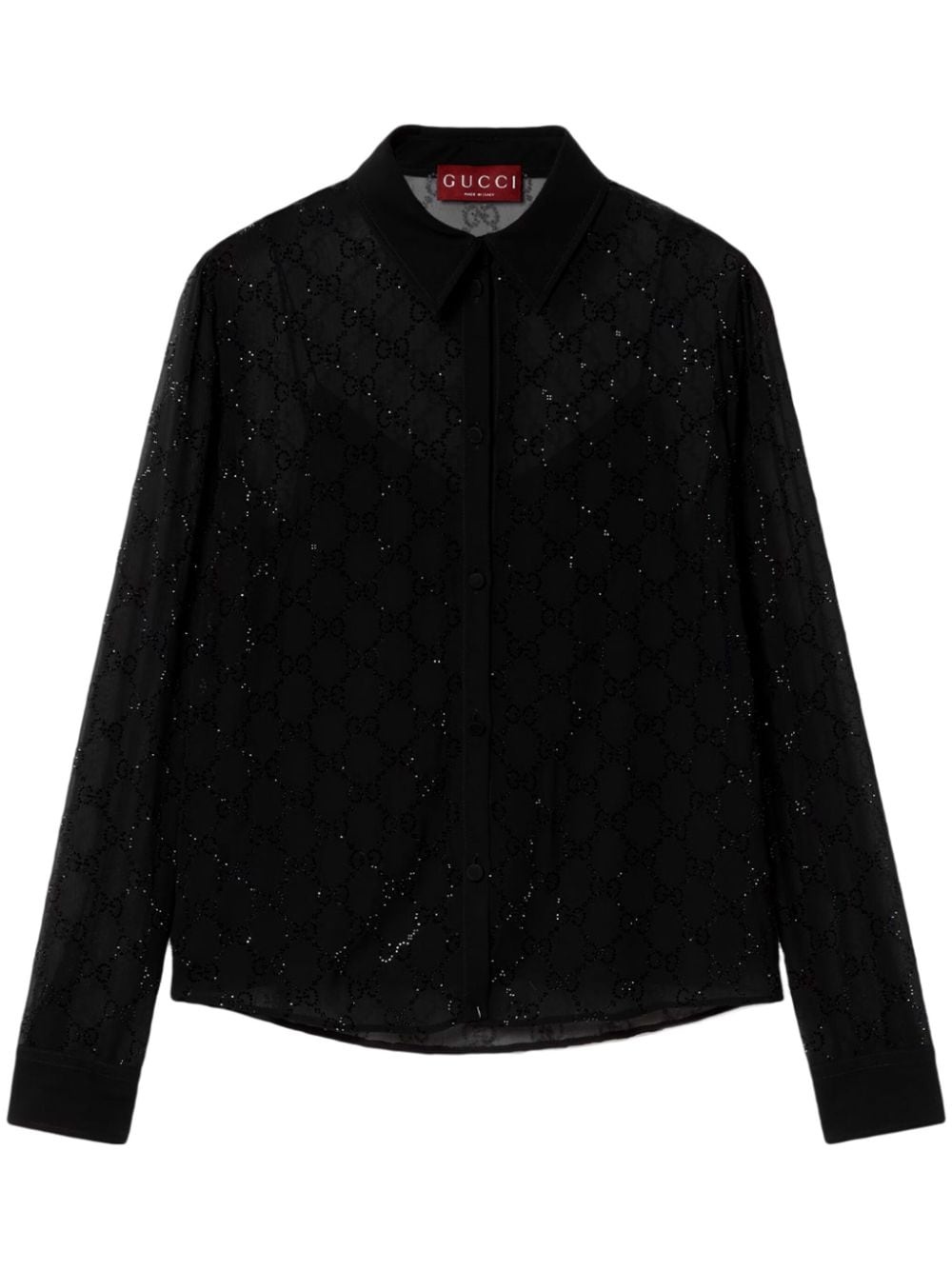 GG monogram sequinned shirt - 1