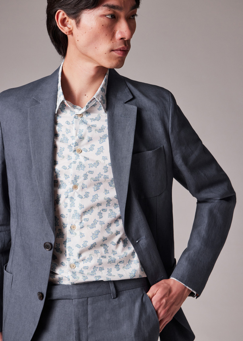 Stone Blue Linen Patch-Pocket Unlined Blazer 8