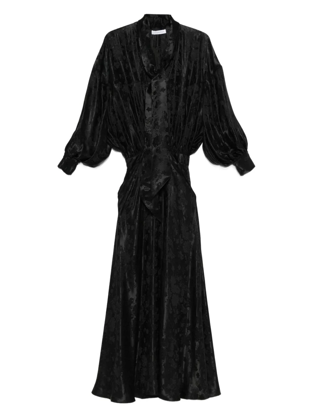 bow-detail patterned maxi dress - 1