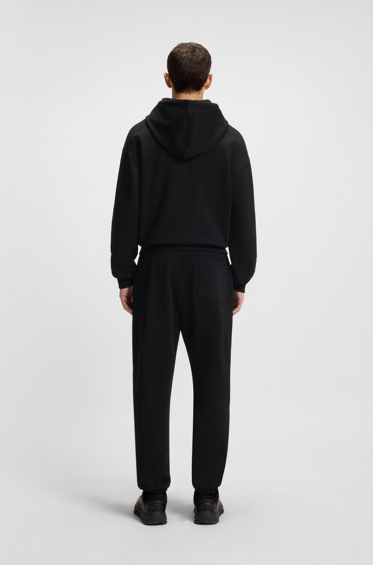 COTTON-TERRY TRACKSUIT BOTTOMS WITH SPLIT LOGO - 5