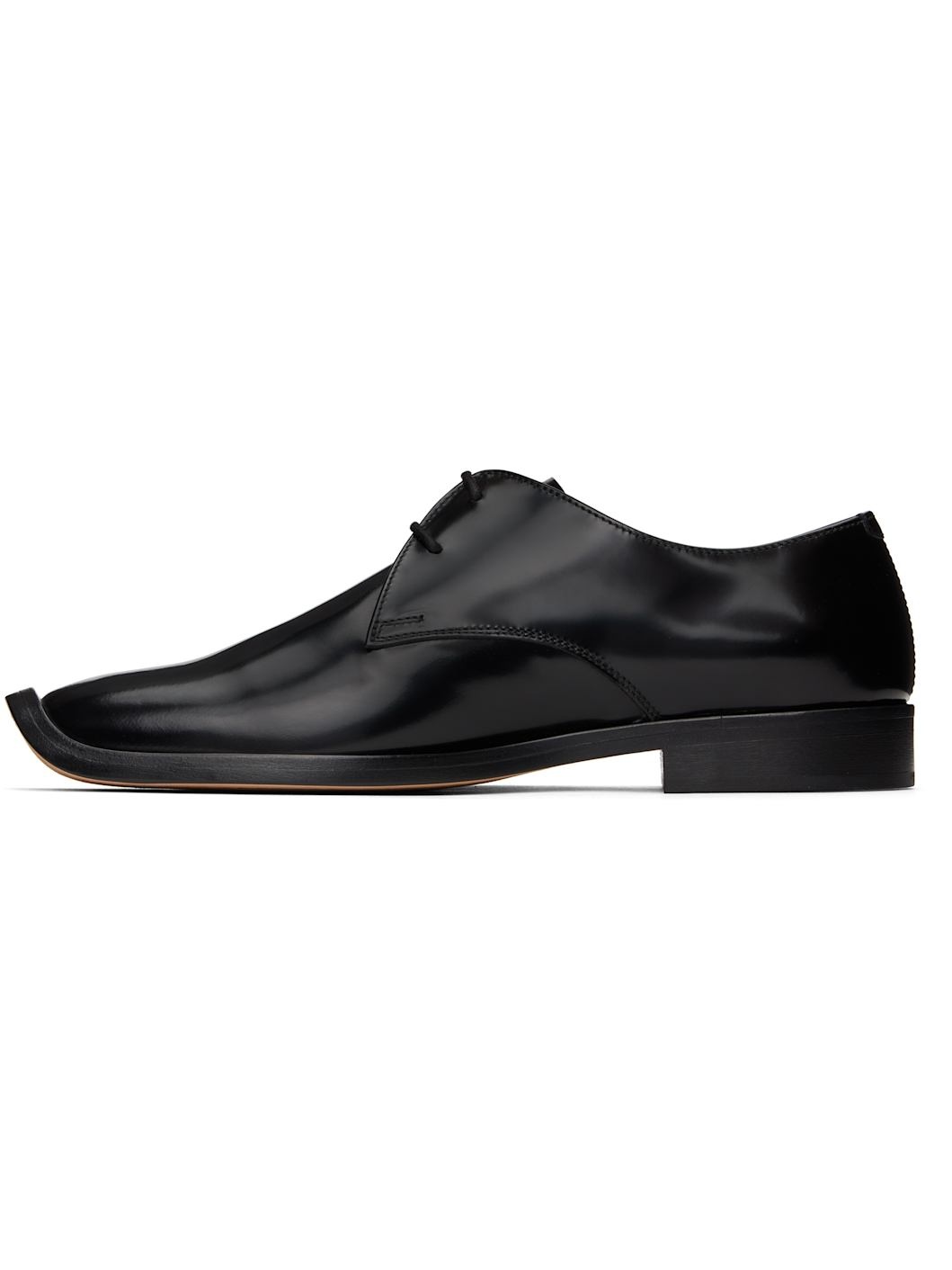 Black Comma Lace-Up Derbys - 3