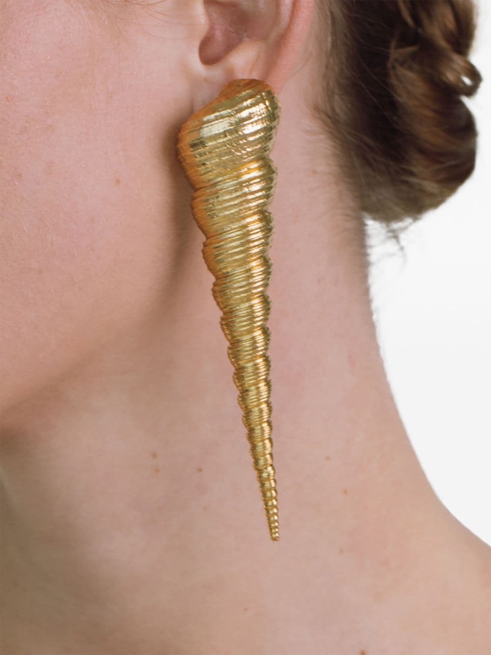 Bronte brushed-finish earrings - 3