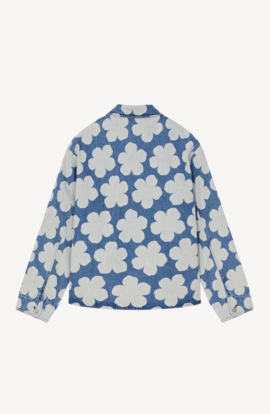 'Hana Dots' denim polo shirt - 2