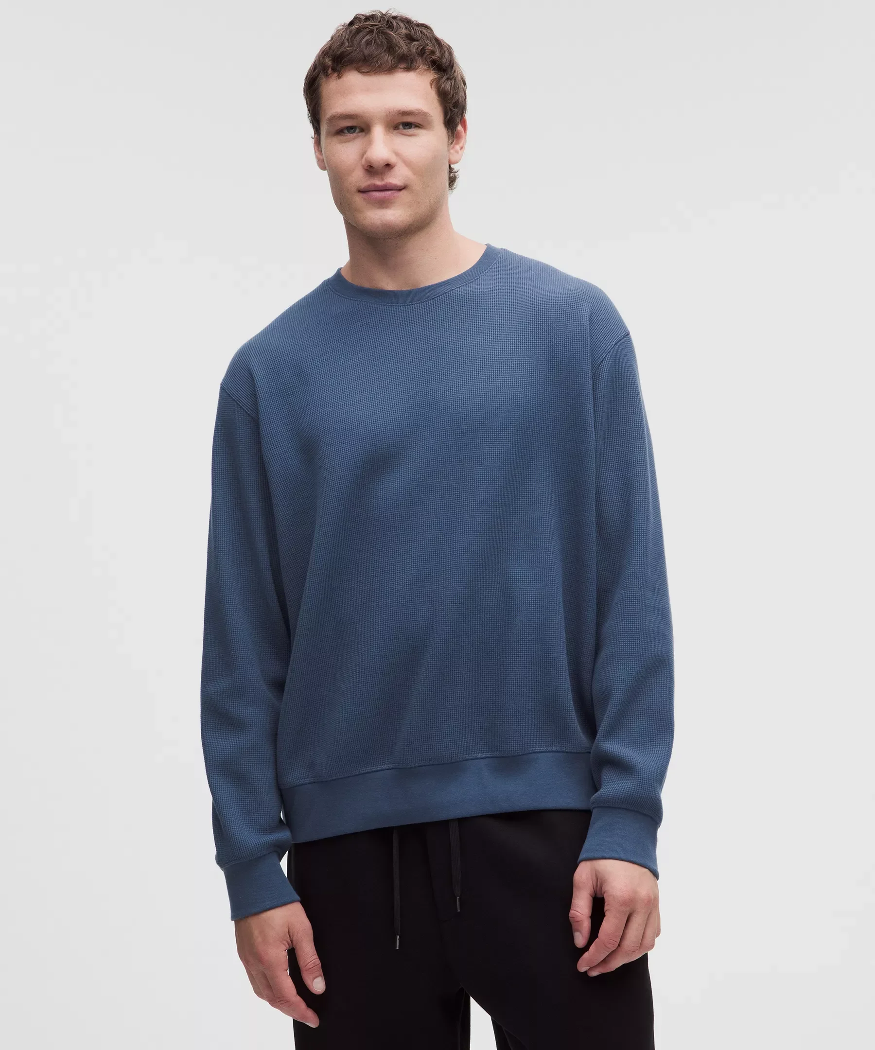 Cotton-Blend Waffle-Knit Long Sleeve - 1