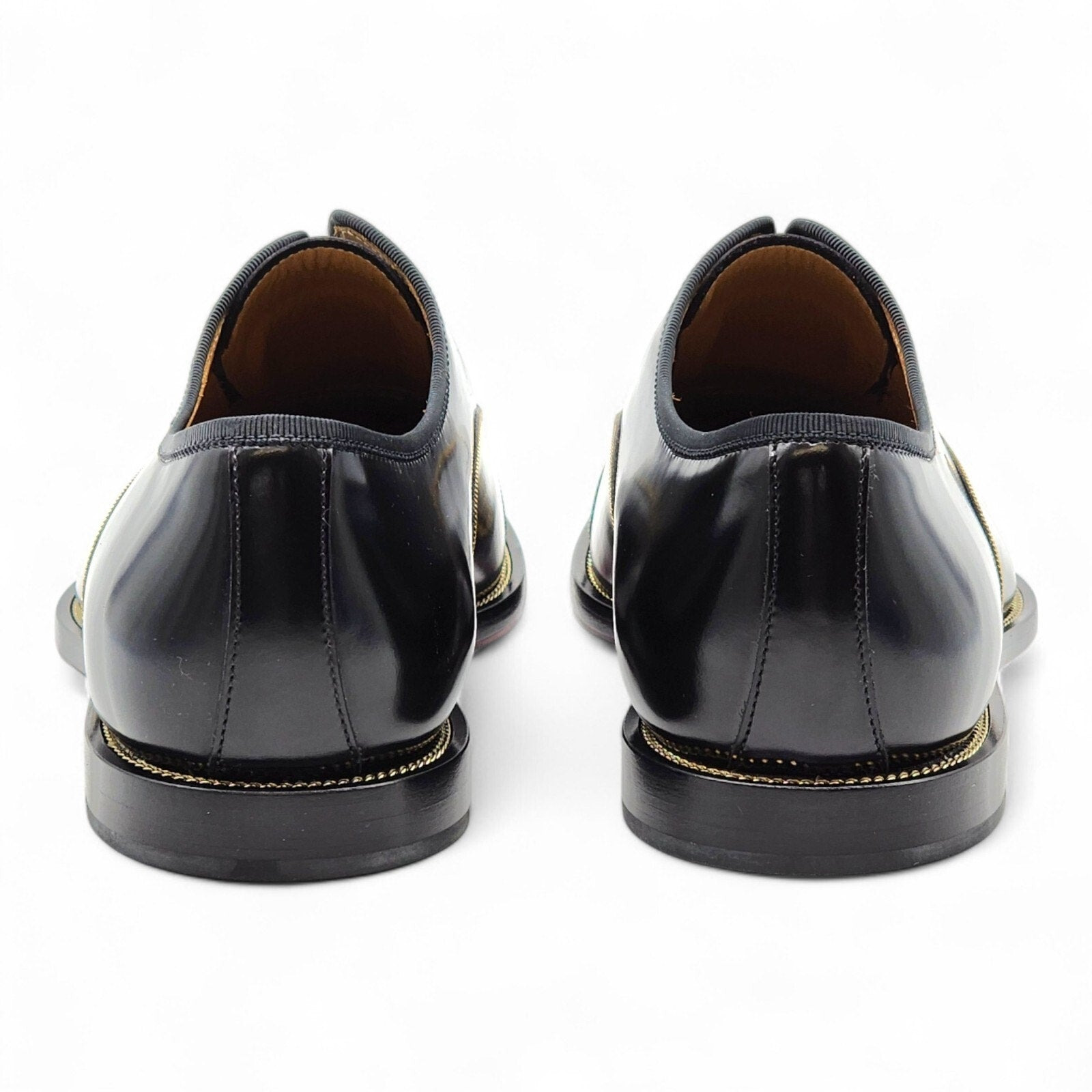 Christian Louboutin Alpha Male Patent Leather Oxford Shoes Black EU 40.5 US 7.5 - 4