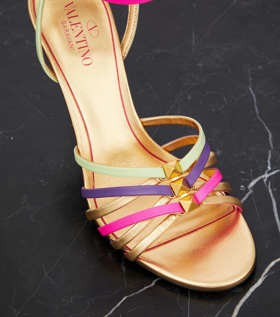 Rockstud Strappy leather sandals - 6