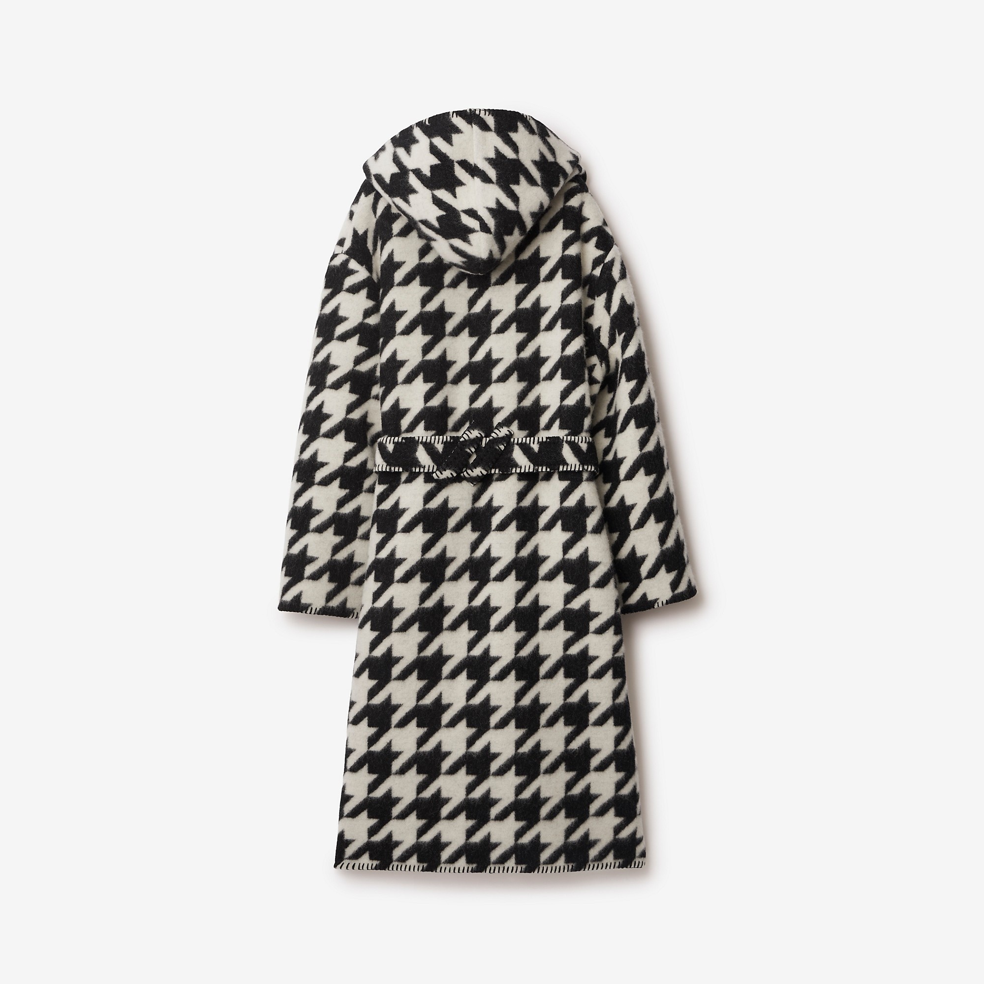 Houndstooth Wool Robe - 8