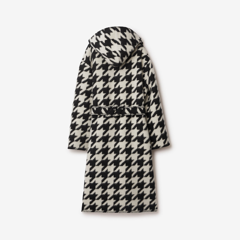 Houndstooth Wool Robe 8