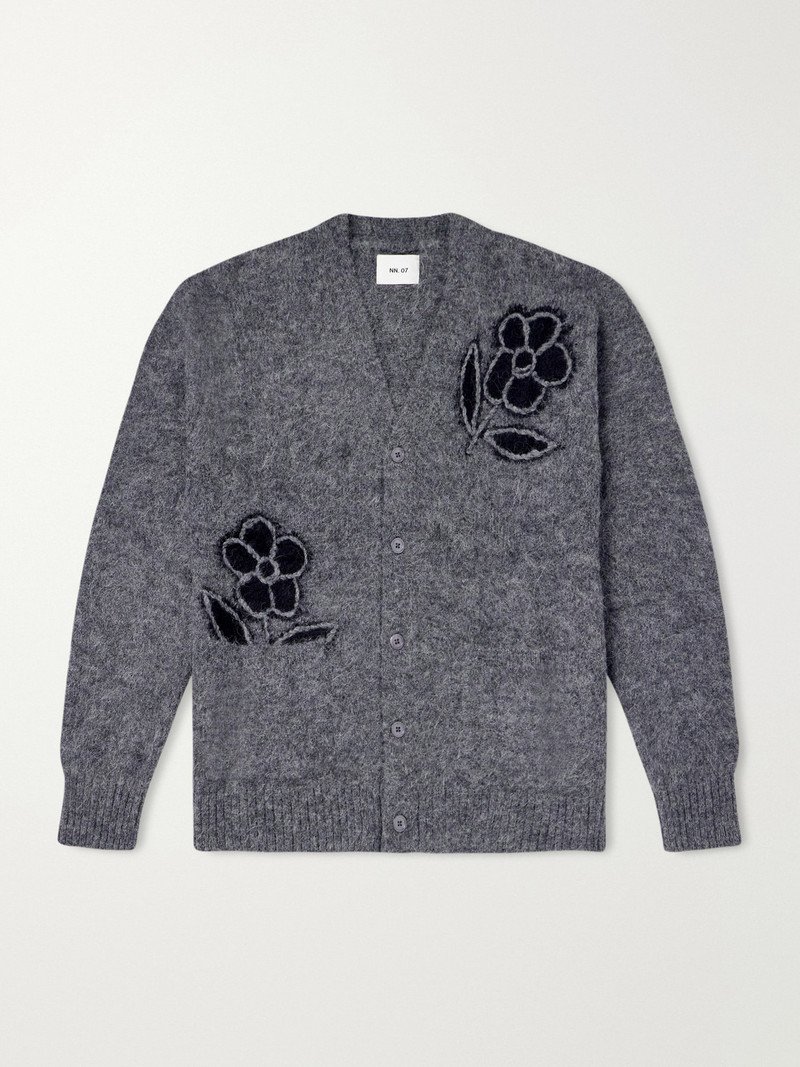 Kyle 60021 Embroidered Intarsia-Knit Brushed Alpaca-Blend Cardigan 1