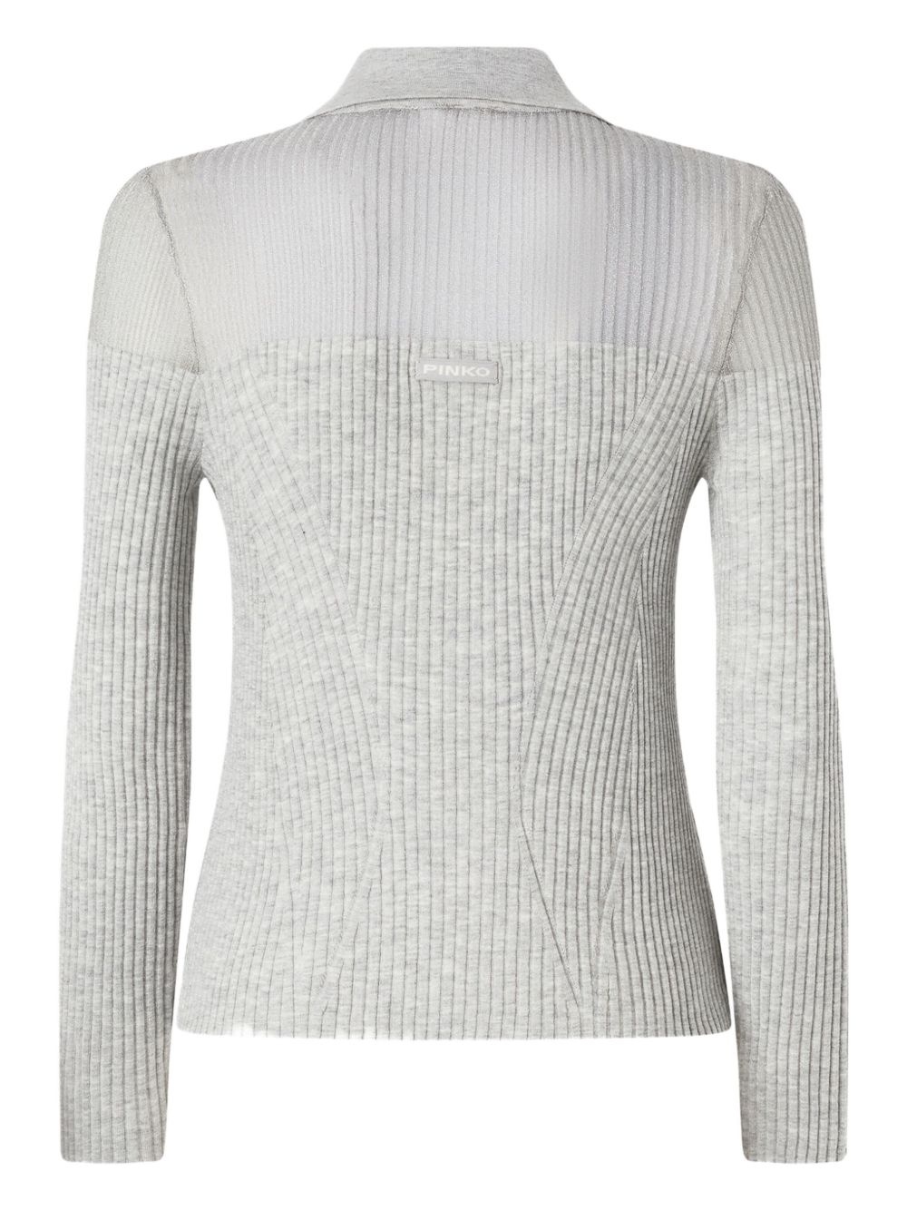 ribbed polo top - 2