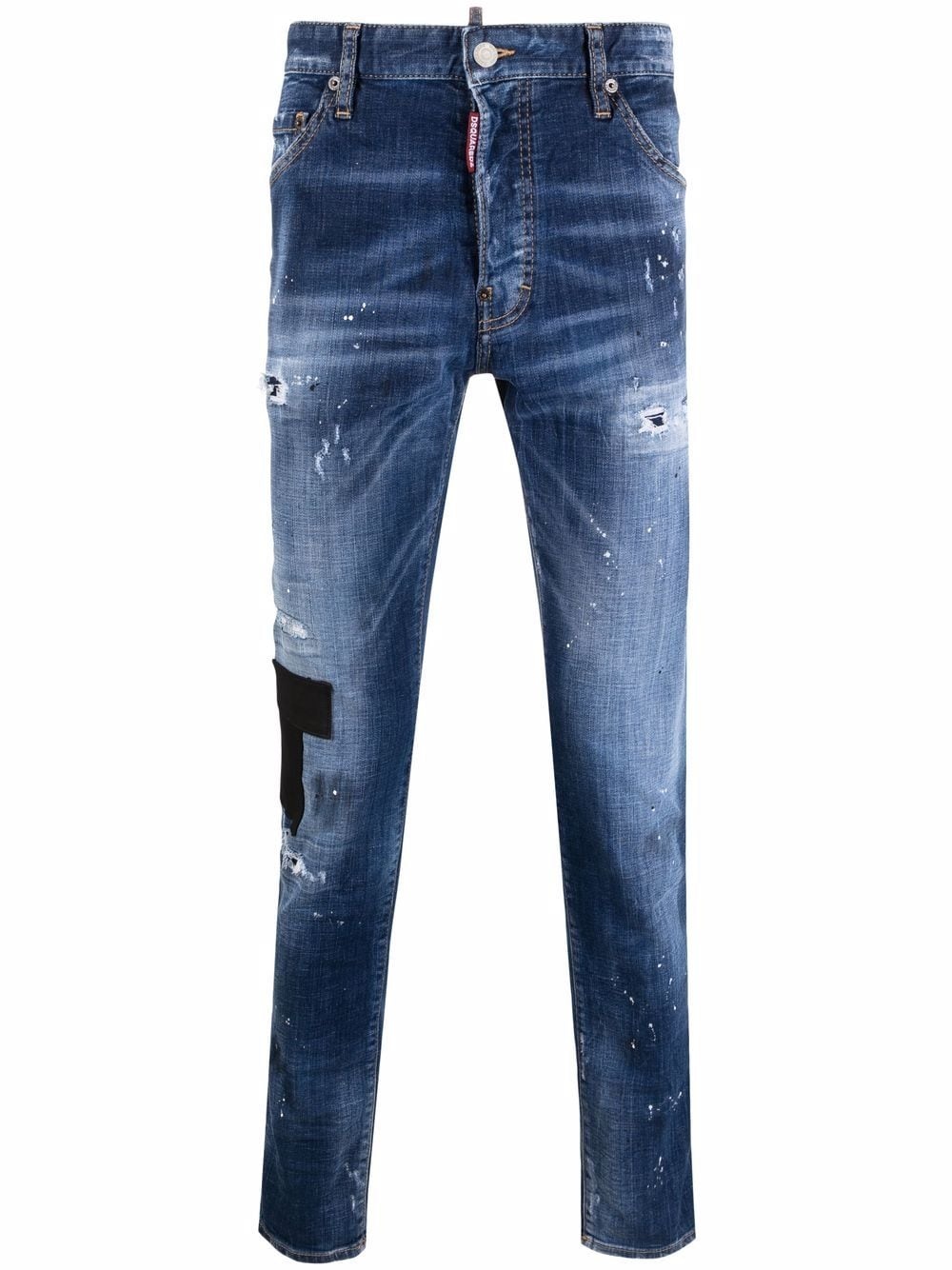 distressed slim-fit jeans - 1