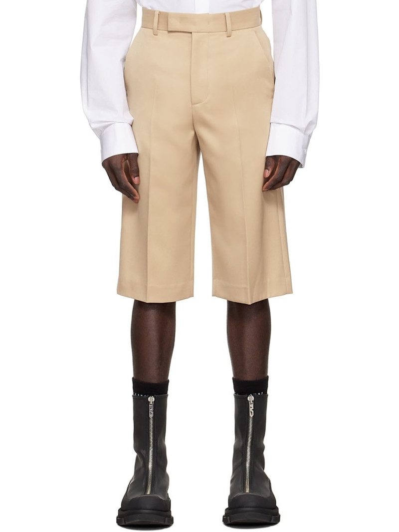 Beige Polyester Shorts 1