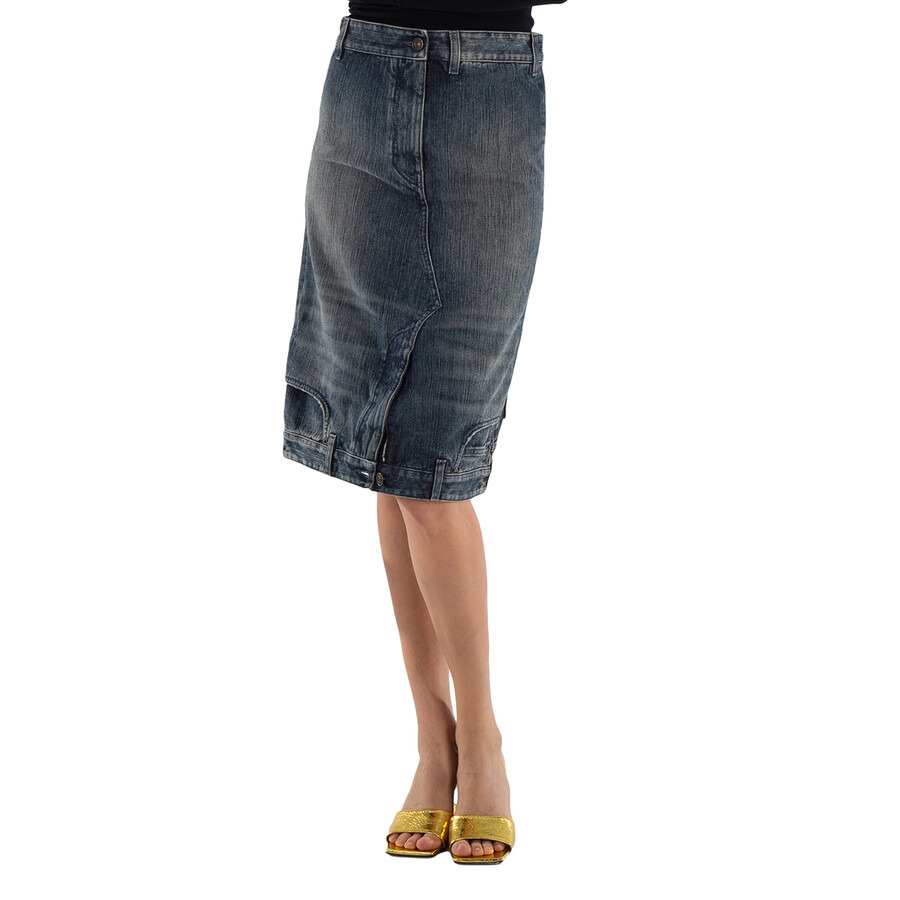 Balenciaga Deconstructed Midi Denim Skirt - 3