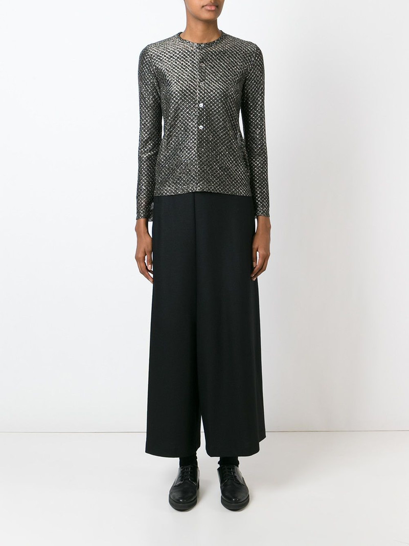 Junya Watanabe metallic sheen cardigan outlook