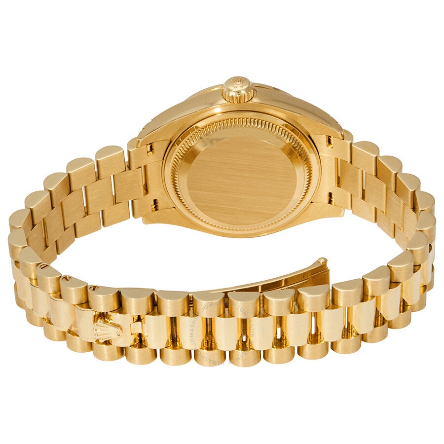 Rolex Lady-Datejust 28 Diamond-paved Dial Automatic Ladies 18kt Yellow Gold President Watch 279138DR - 3