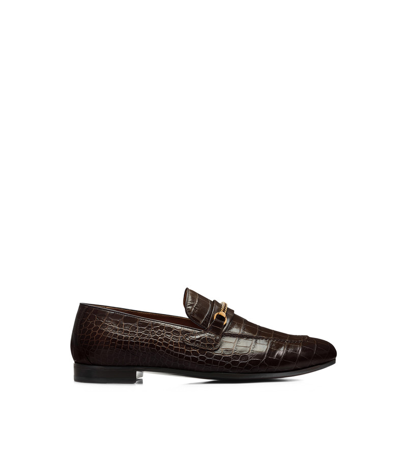 PRINTED CROC GIGI CHAIN LOAFER - 1